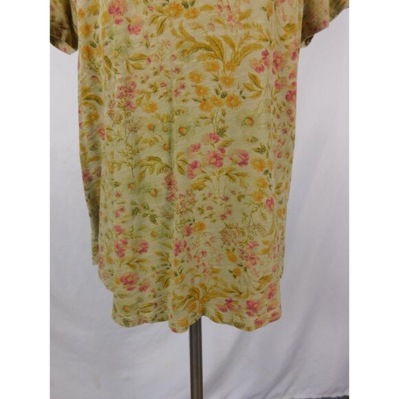Old Navy Green Floral Scoop Neck Everywear Tee Boho Witch M - Picture 3 of 12